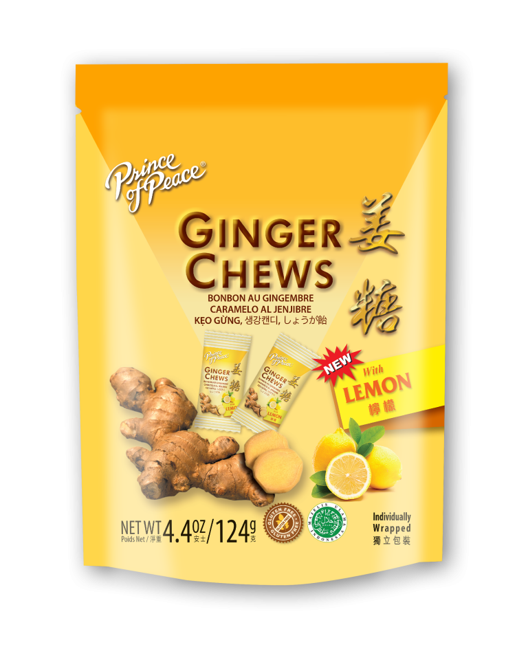 Prince of Peace Ginger Candy (Chews) With Lemon, 4.4 oz The Natural