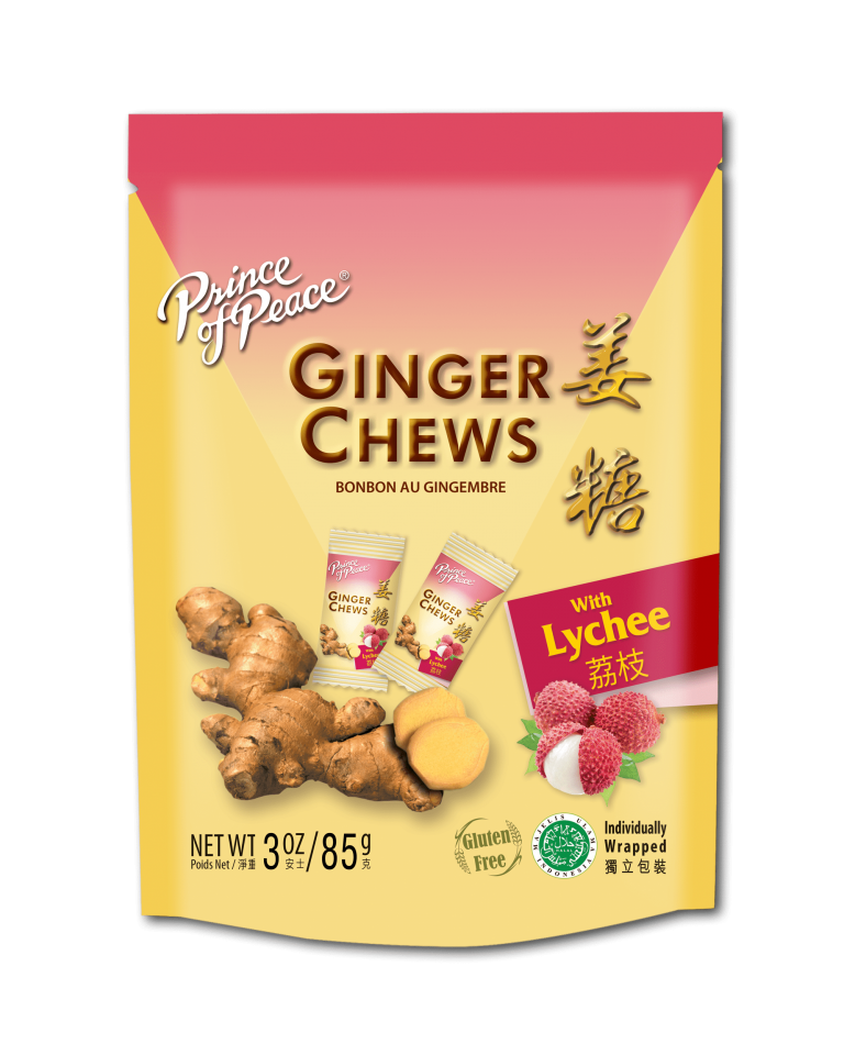 Prince of Peace Ginger Candy (Chews) With Lychee The Natural Products