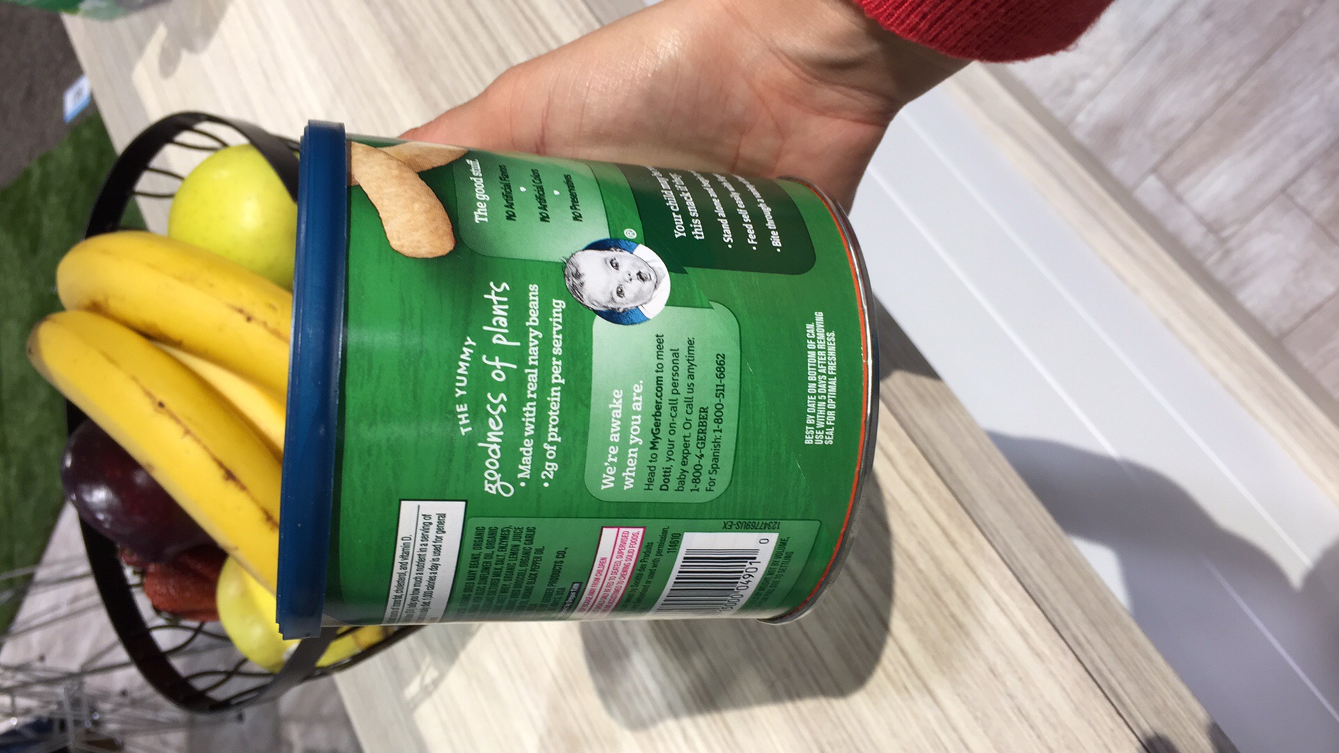 gerber organic lil crunchies white cheddar