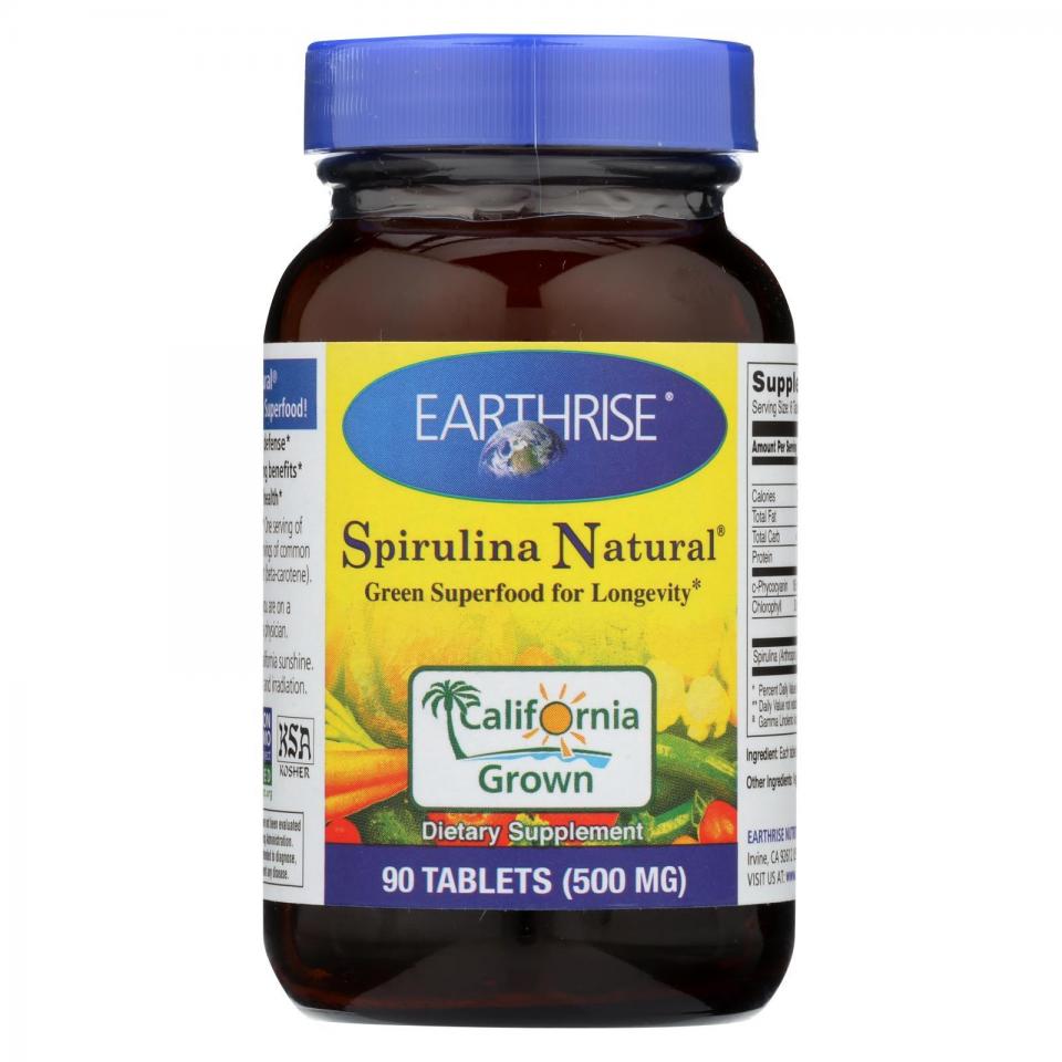 Spirulina Natural 500mg Tablets 90 Tabs The Natural Products Brands