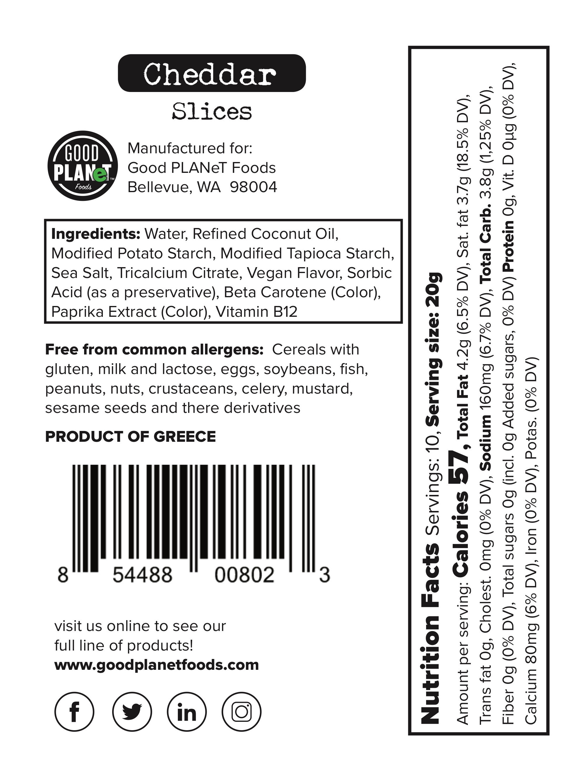 Dairyfree Cheddar Cheese The Natural Products Brands Directory