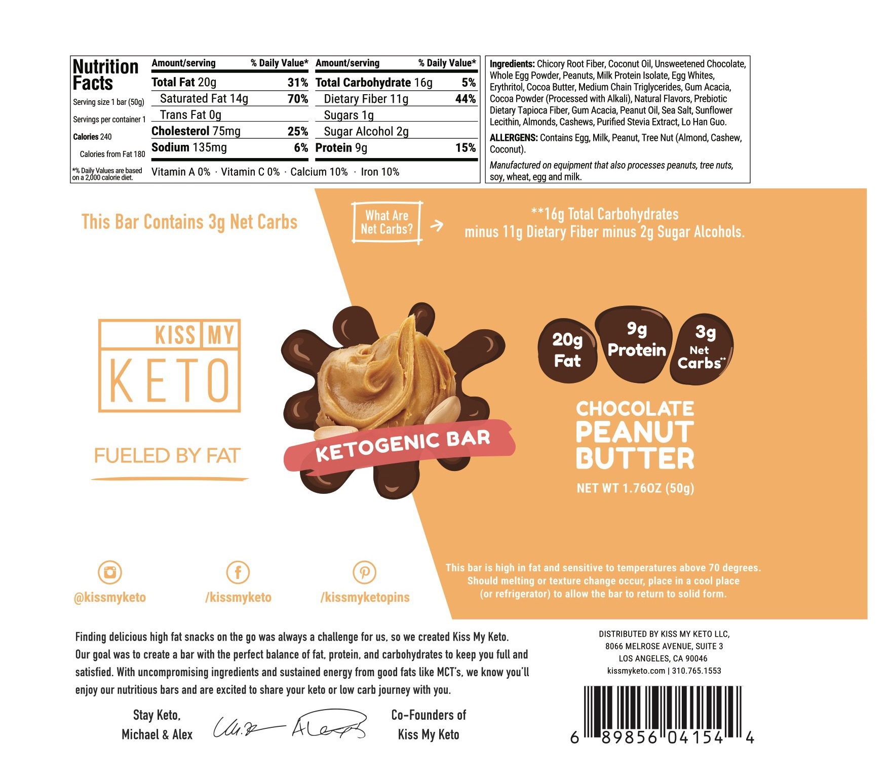 CHOCOLATE PEANUT BUTTER KETOGENIC BAR The Natural Products Brands
