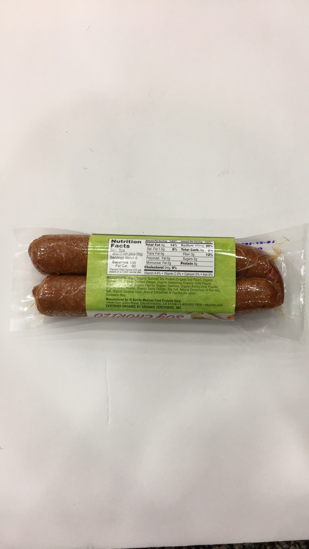Organic Soy Chorizo The Natural Products Brands Directory