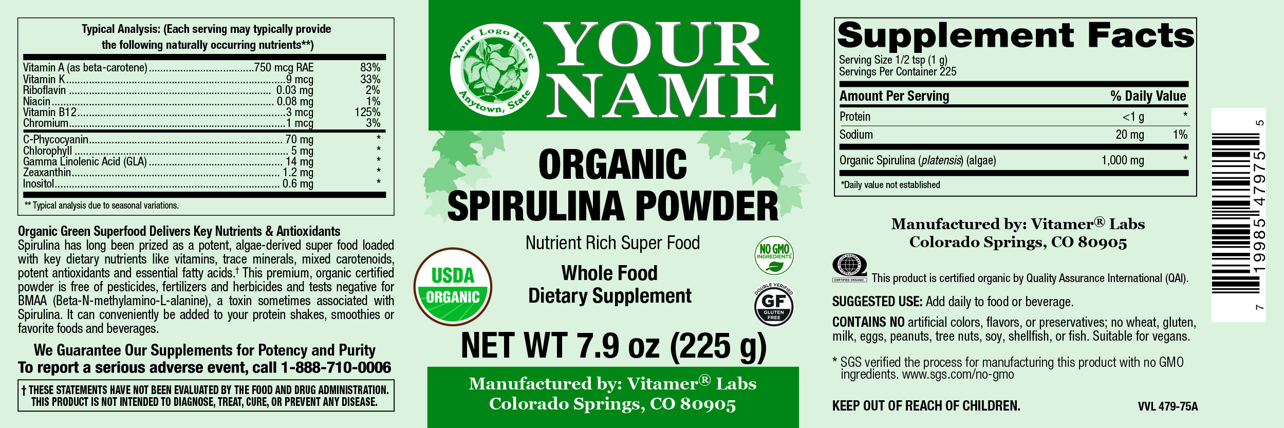 Organic Spirulina Powder Whole Food Dietary Supplement The Natural Products Brands Directory