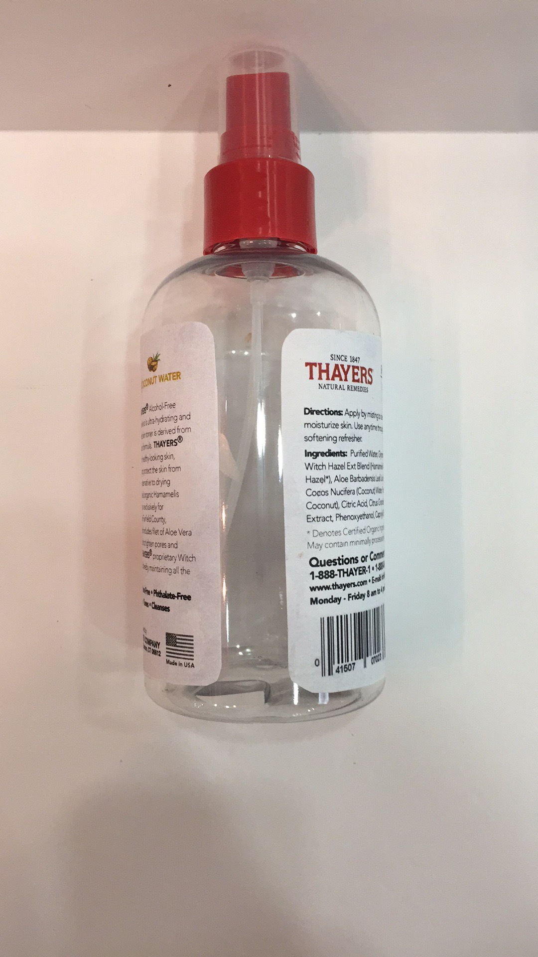 thayers facial mist ingredients