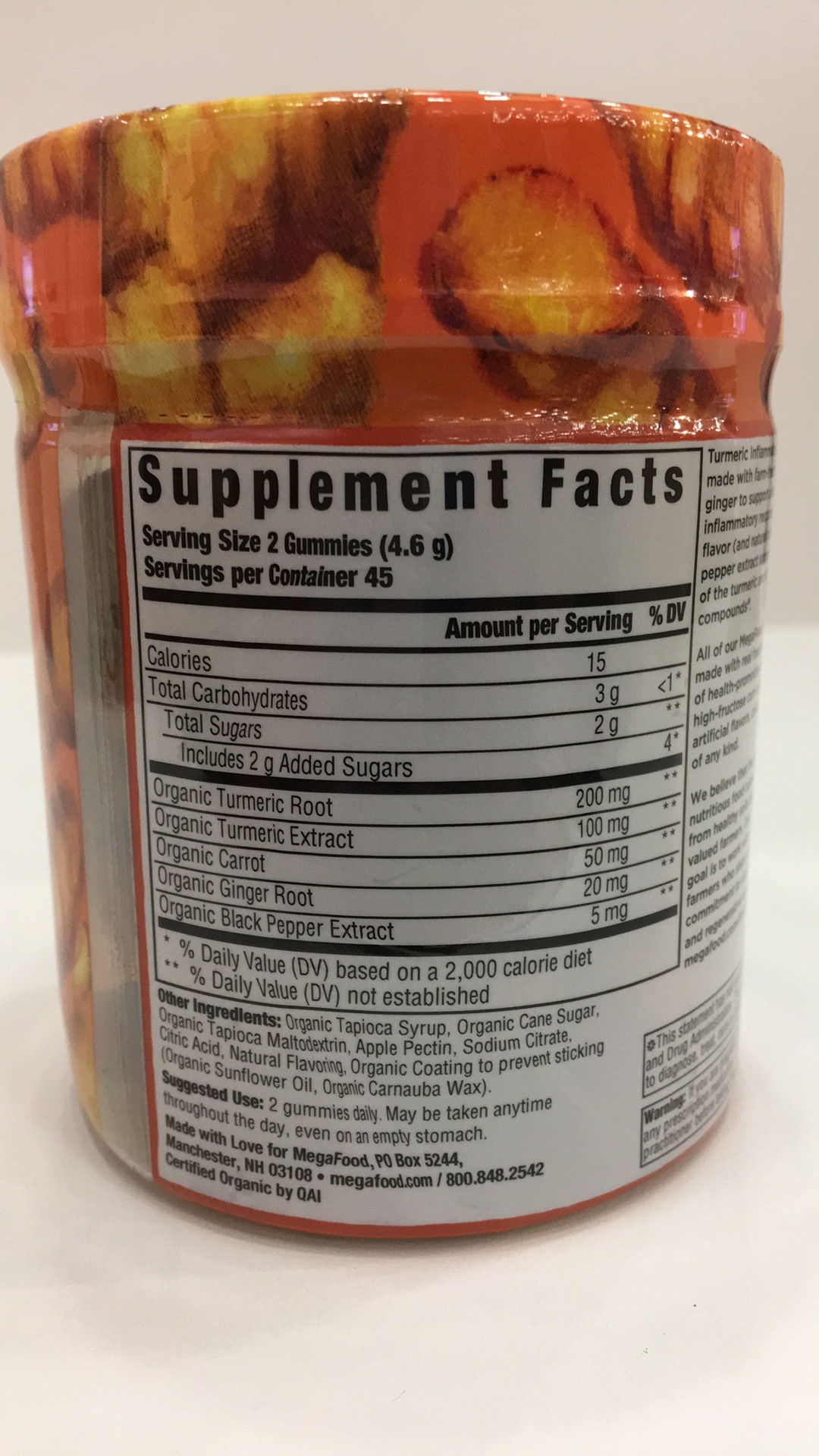 Turmeric Spice Gummies Dietary Supplement The Natural Products Brands