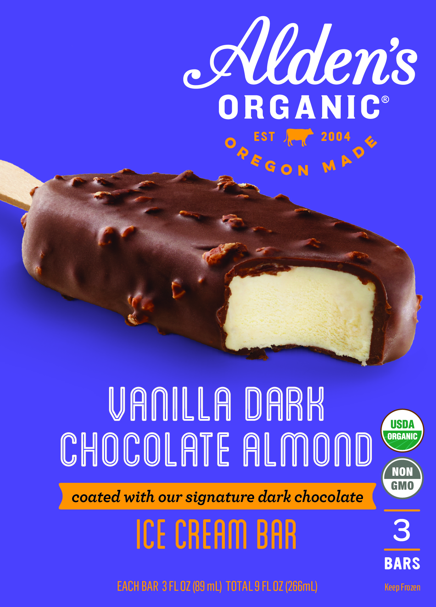 VANILLA DARK CHOCOLATE ALMOND ICE CREAM BAR The Natural Products