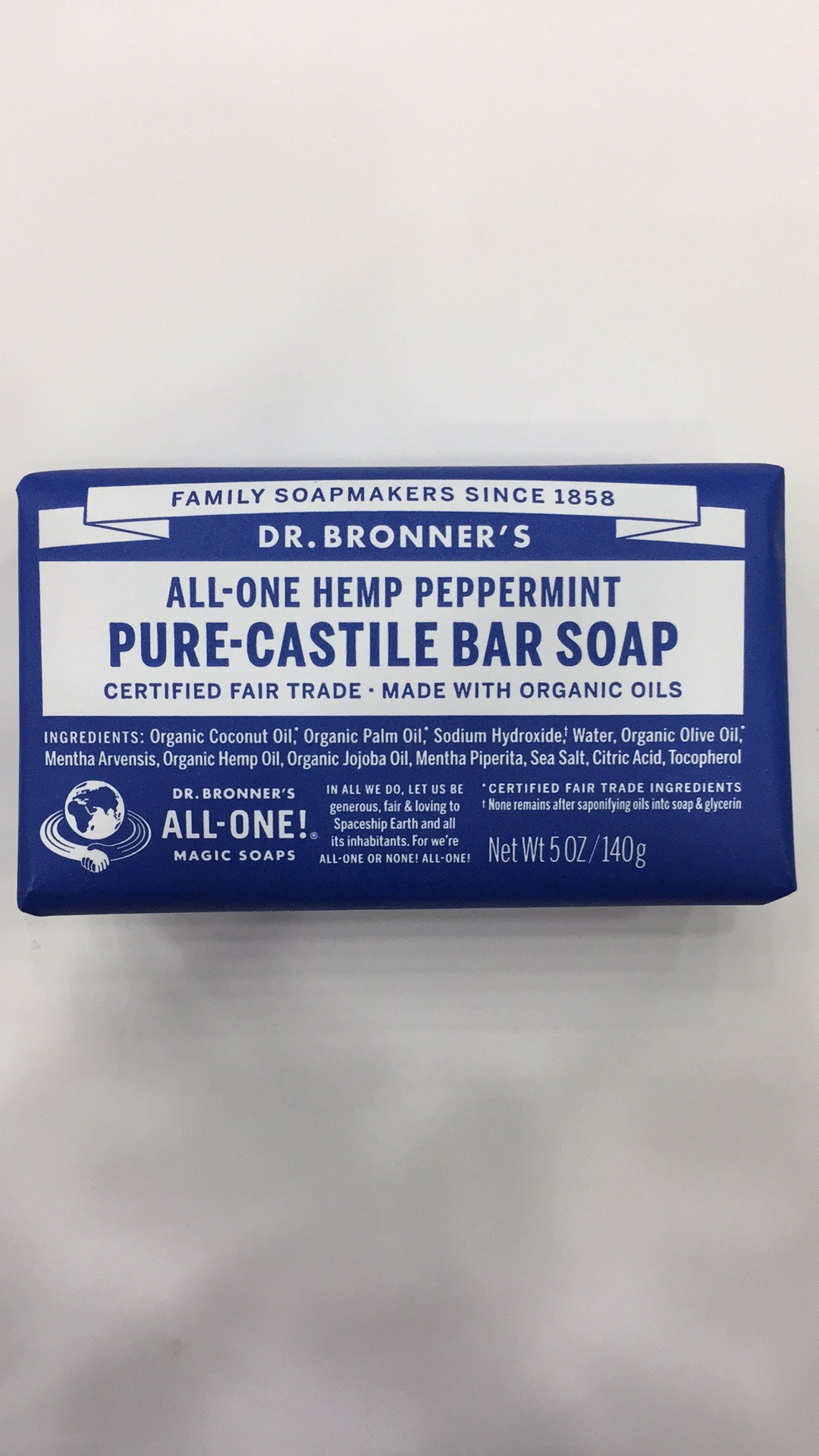 Allone Hemp Peppermint Purecastile Bar Soap The Natural Products