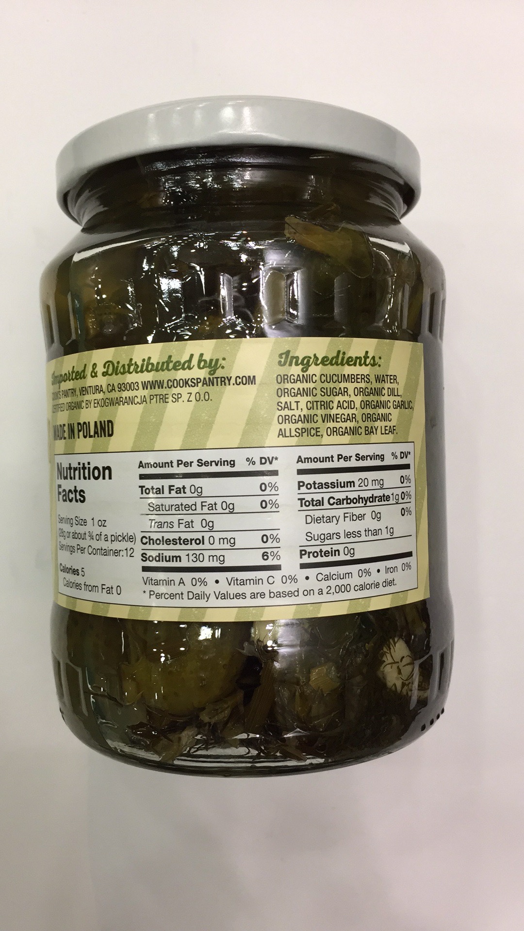 Organic Polish Dill Pickles The Natural Products Brands Directory