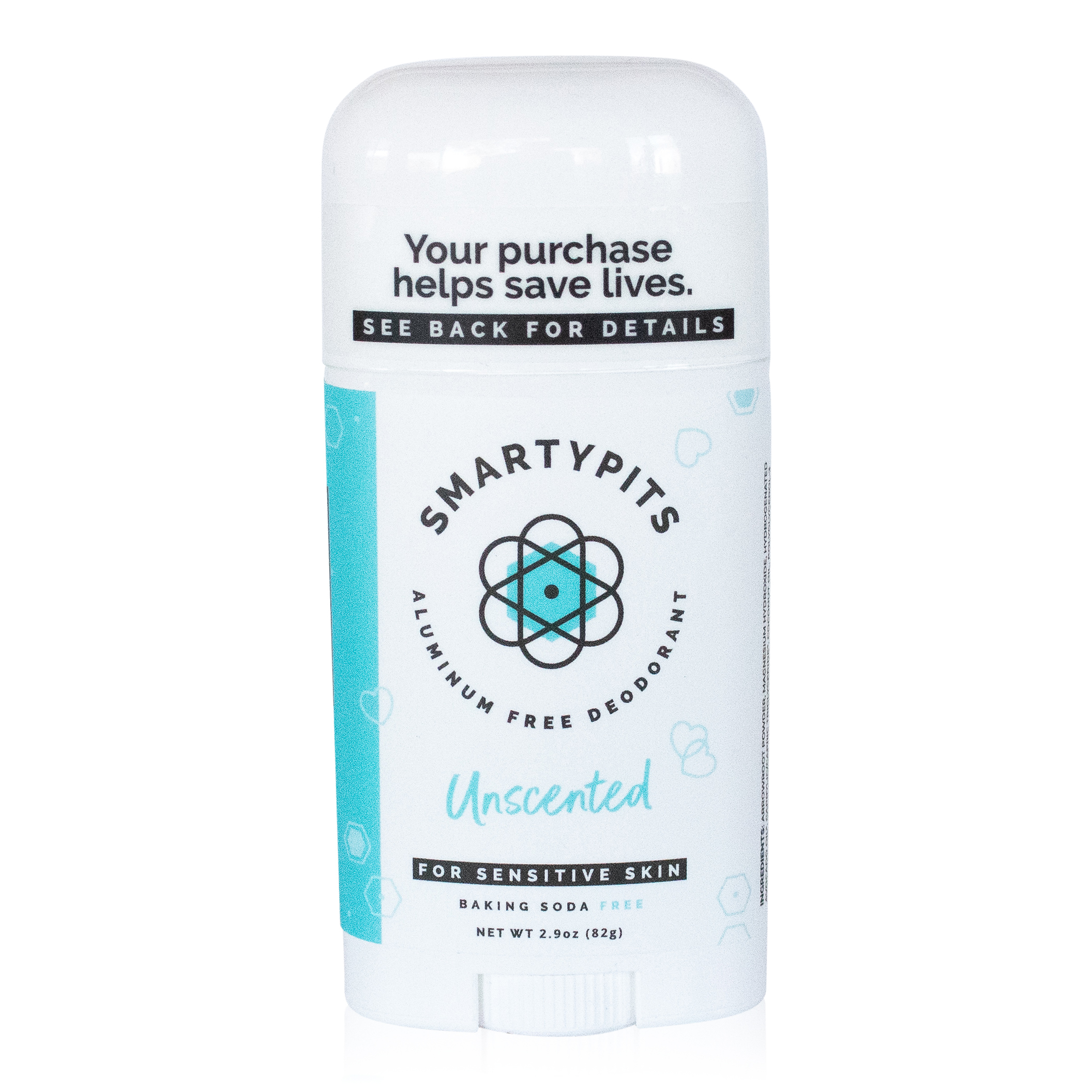 ALUMINUM FREE DEODORANT FOR SENSITIVE SKIN, UNSCENTED The Natural