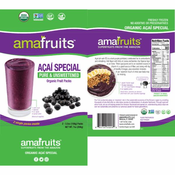 ACAI SPECIAL PURE & UNSWEETENED ORGANIC FRUIT PACKS The Natural Products Brands Directory
