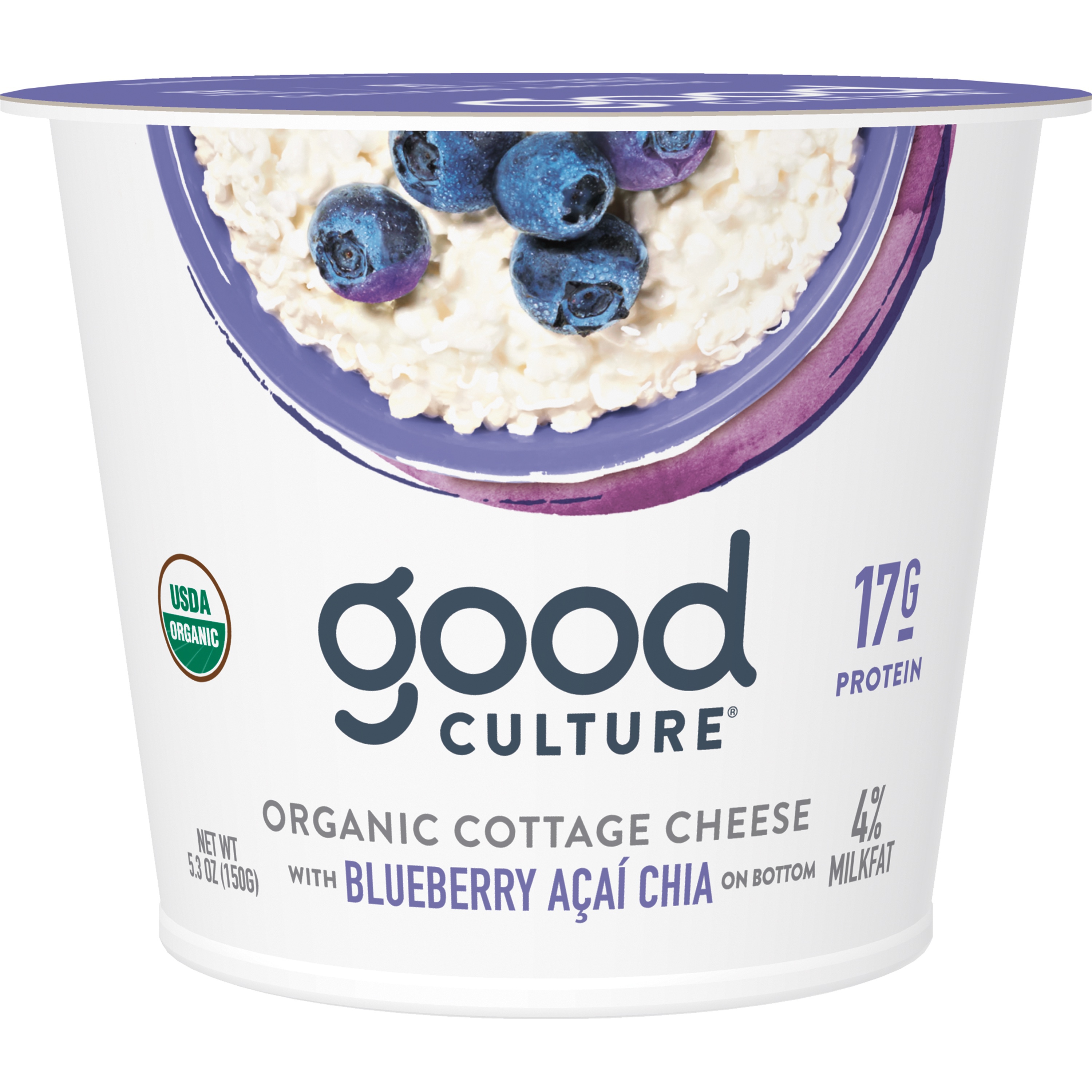Organic Blueberry Acai Chia Cottage Cheese The Natural Products
