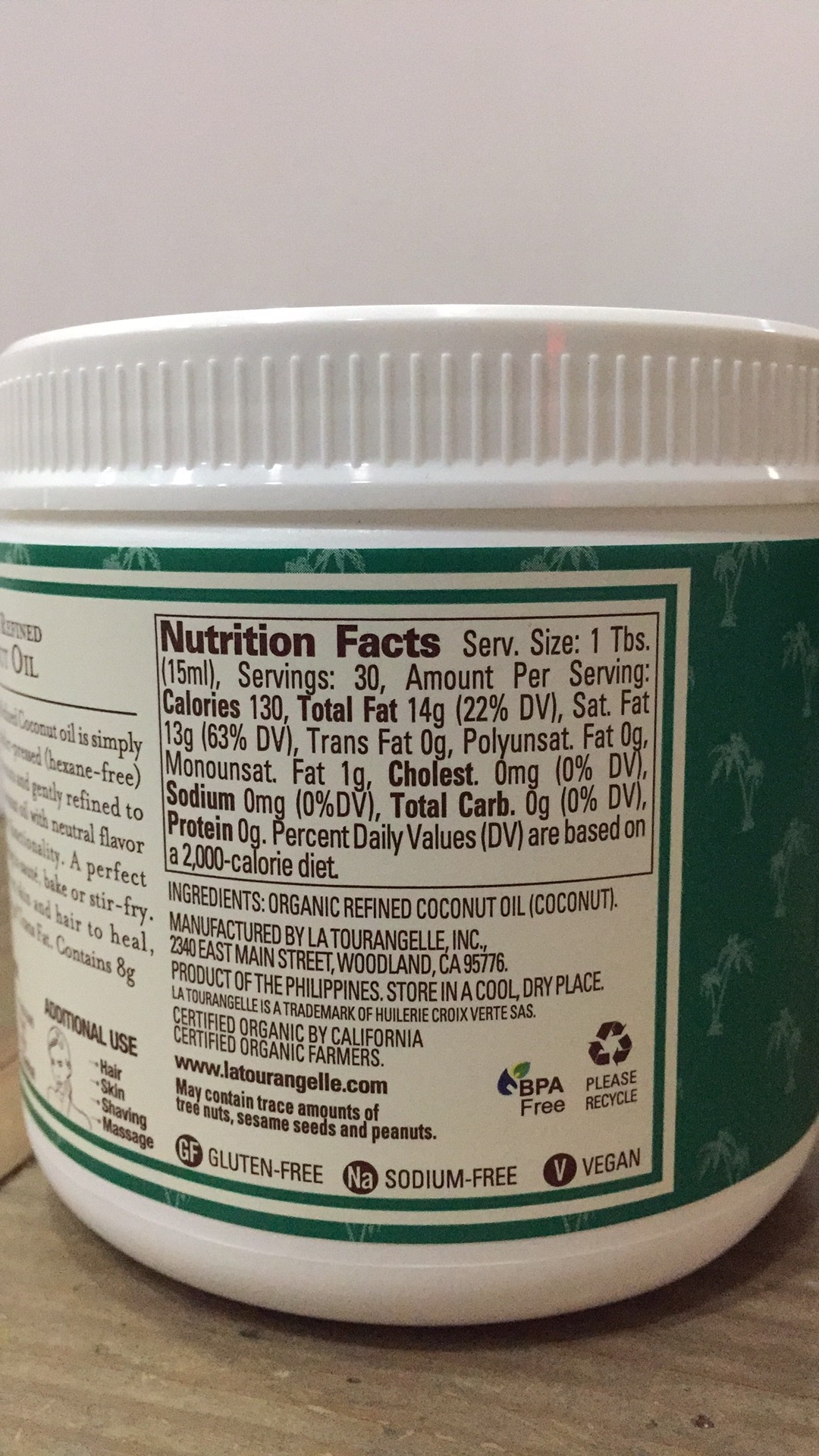 Organic & Expellerpressed Refined Coconut Oil The Natural Products