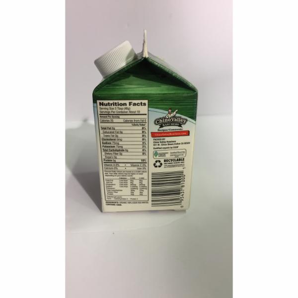 PASTEURIZED ORGANIC 100 LIQUID EGG WHITES The Natural Products