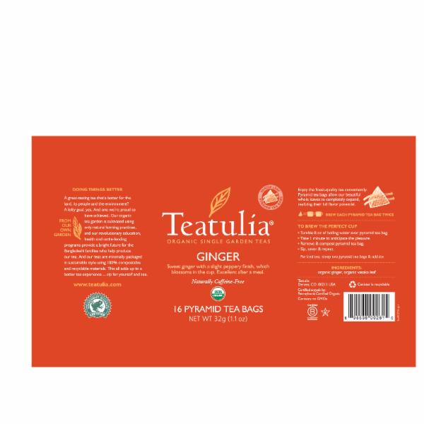 GINGER ORGANIC SINGLE GARDEN TEAS The Natural Products Brands Directory