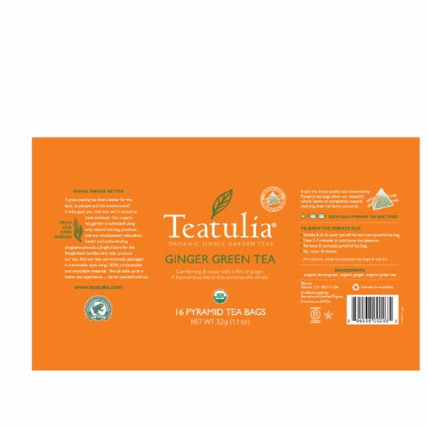 ORGANIC SINGLE GARDEN GINGER GREEN TEA The Natural Products Brands
