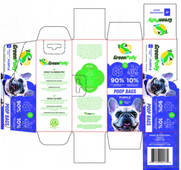 purple dog poop bags