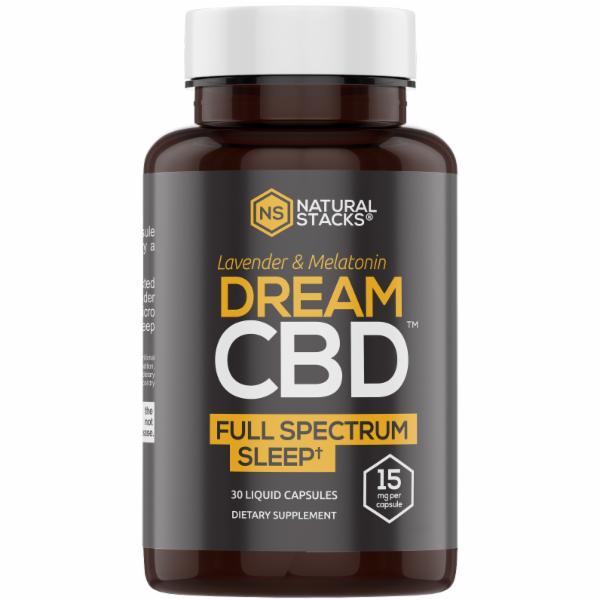 DREAM CBD FULL SPECTRUM SLEEP DIETARY SUPPLEMENT LIQUID CAPSULES, LAVENDER & MELATONIN The