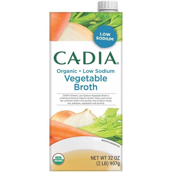 CADIA ORGANIC LOW SODIUM VEGETABLE BROTH The Natural Products Brands
