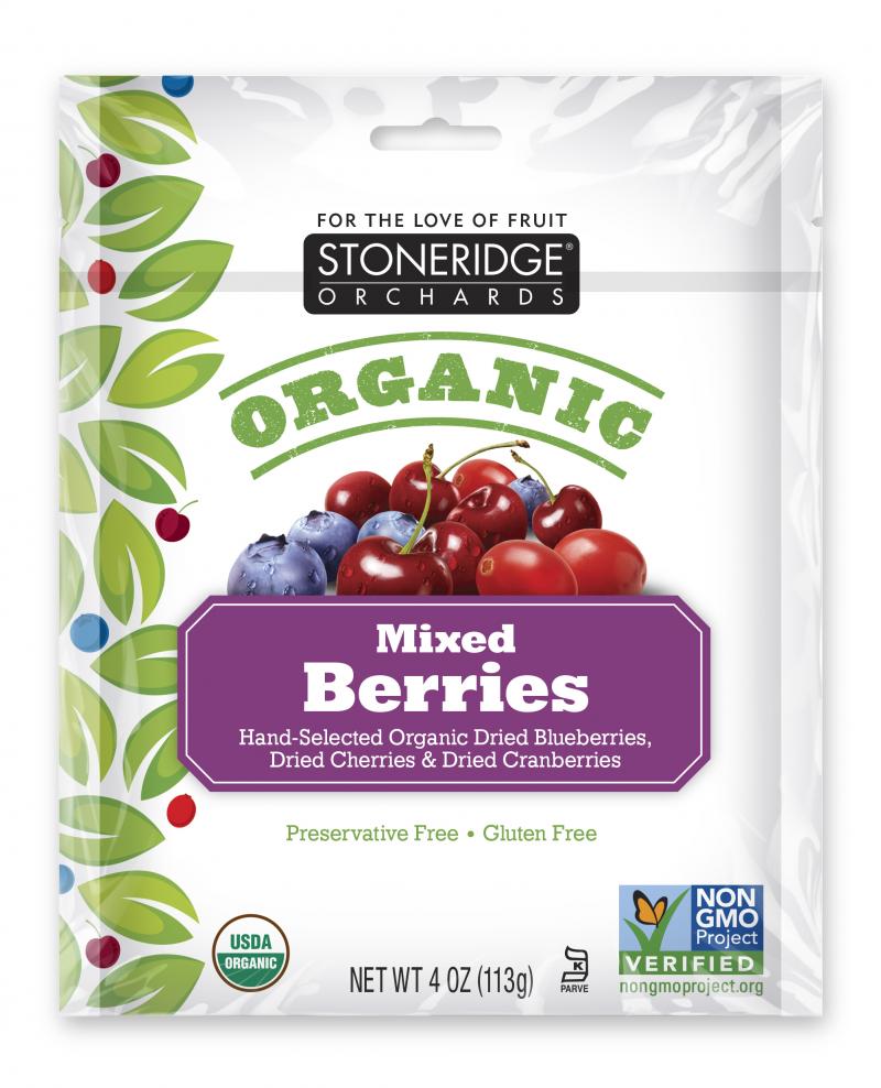 MIXED BERRIES HANDSELECTED ORGANIC DRIED BLUEBERRIES, DRIED CHERRIES