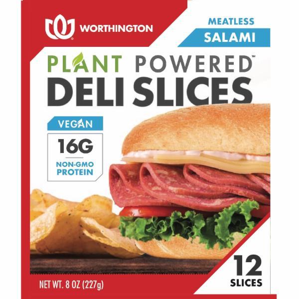 Plant Powered Meatless Salami Deli Slices The Natural Products Brands Directory Creminelli sliced prosciutto, pre sliced pack, ideal for parties, salty and sweet ham, itallian flavors, deli meat, sandwich meat, artisan snack, 2 oz. plant powered meatless salami deli
