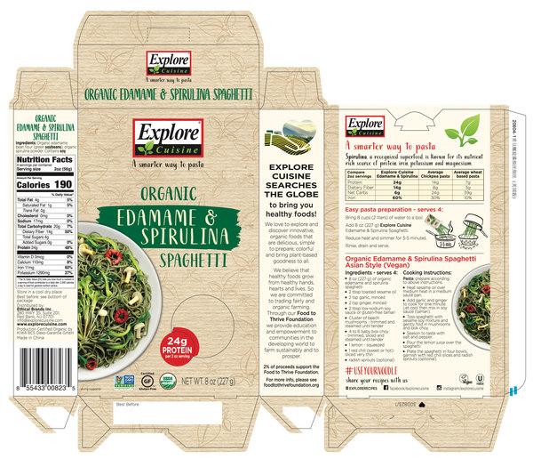 Organic Edamame Spirulina Spaghetti The Natural Products Brands Directory Explore asian explore cuisine edamame spaghetti 200g. organic edamame spirulina spaghetti